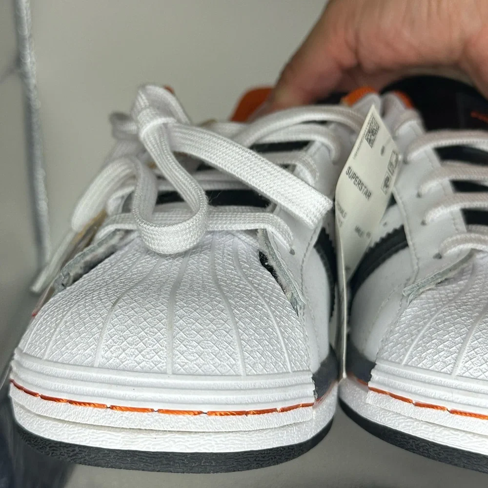 Adidas White and Black Retro Sneakers - Picture 2 of 9